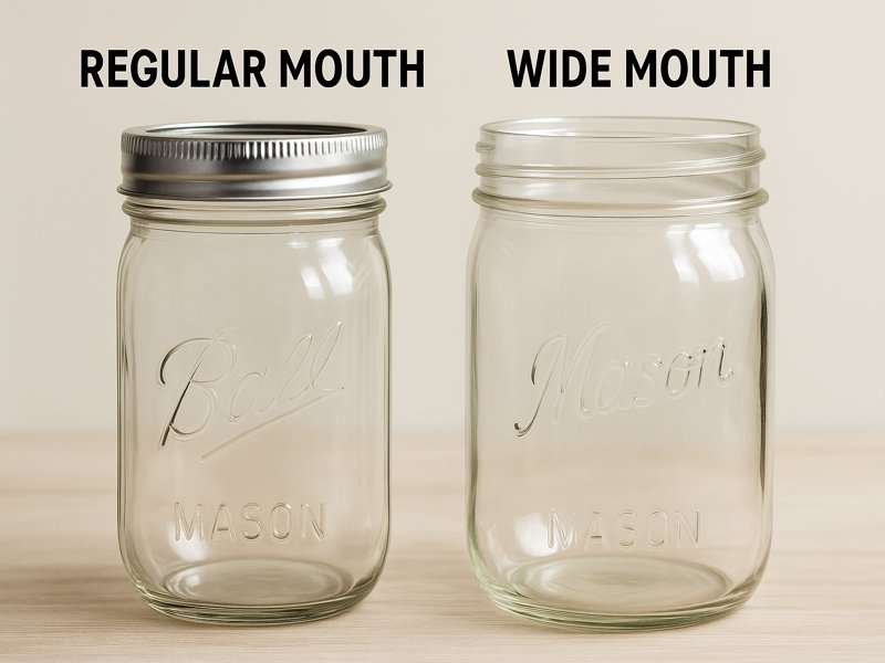 Regular Mouth Mason Jars vs Wide Mouth Mason Jars