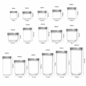 All Sizes Glass Canning Jars With Metal Lid 3 b 2 5