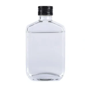 Custom 100ml Empty Glass Liquor Bottle With Sealed aluminum cap