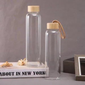 Transparent Round High Borosilicate Glass Water Bottle 9 bn 1