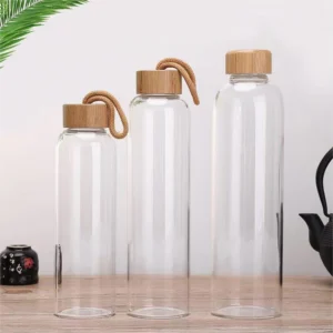 Transparent Round High Borosilicate Glass Water Bottle 10 bn 2