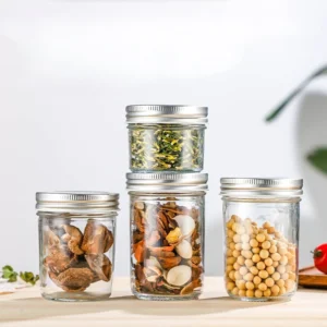 100ml-500ml Round glass storage jars for jam filling