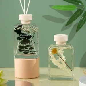 Transparent Empty Glass Reed Diffuser Bottle