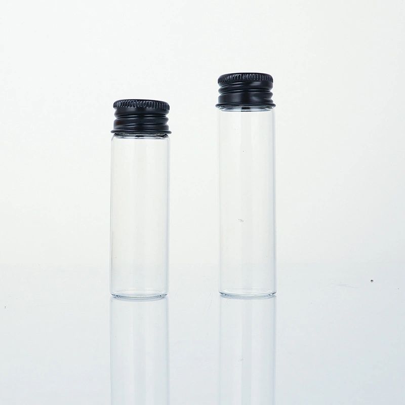 5ml-50ml clear glass storage bottle with aluminum screw cap 2 5ml-50ml clear glass storage bottle with aluminum screw cap - Image 2