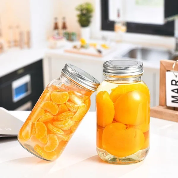 1000ml Large-capacity Mason Glass Jar Kitchen Sealed Glass Portioned Bottle - Image 2