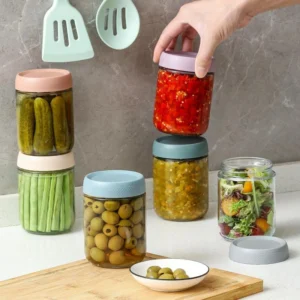 300ml breakfast oatmeal food glass jar with lid 8 p 1