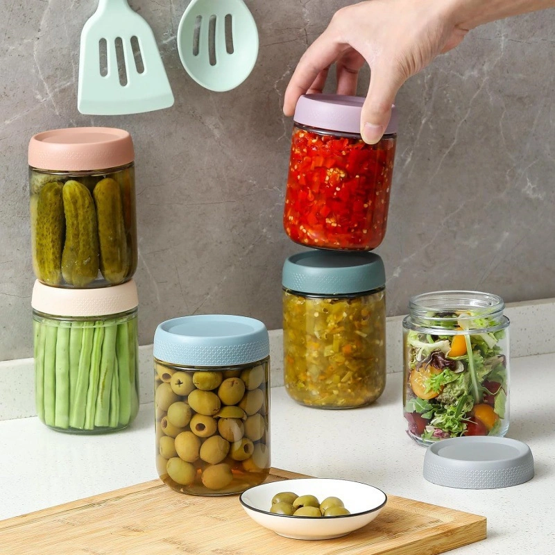 300ml breakfast oatmeal food glass jar with lid 2 300ml breakfast oatmeal food glass jar with lid - Image 2