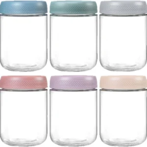 300ml breakfast oatmeal food glass jar with lid
