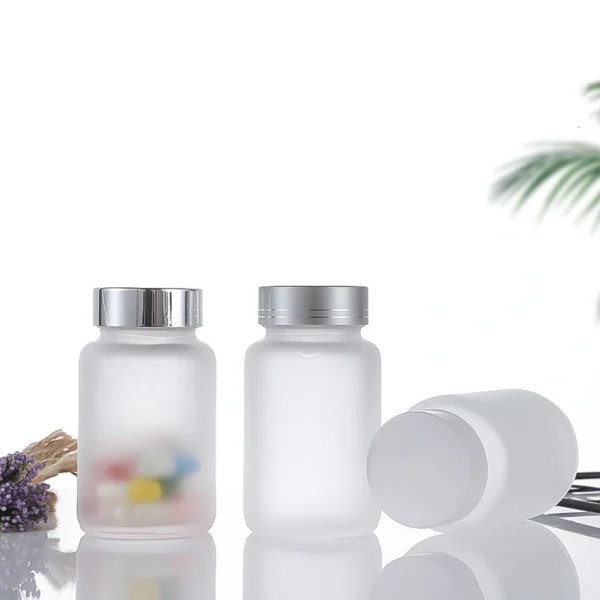 100ml 120ml 150ml transparent frosted glass medicine bottle with cap - Image 3