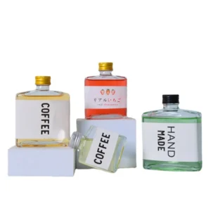 100ml 250ml Transparent Glass Fruit Wine Bottle For Juice Drinks