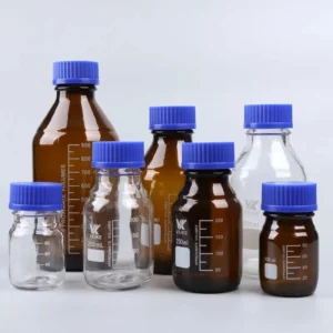 100-1000ml Clear GL45 Chemical Media Glass Reagent Bottle