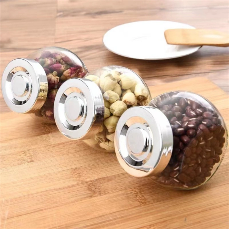 Honey Bottle Flat Drum Glass Storage jar 3 Honey Bottle Flat Drum Glass Storage jar - Image 3