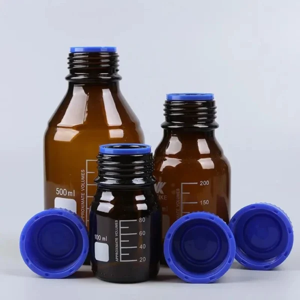 100-1000ml Clear GL45 Chemical Media Glass Reagent Bottle - Image 4