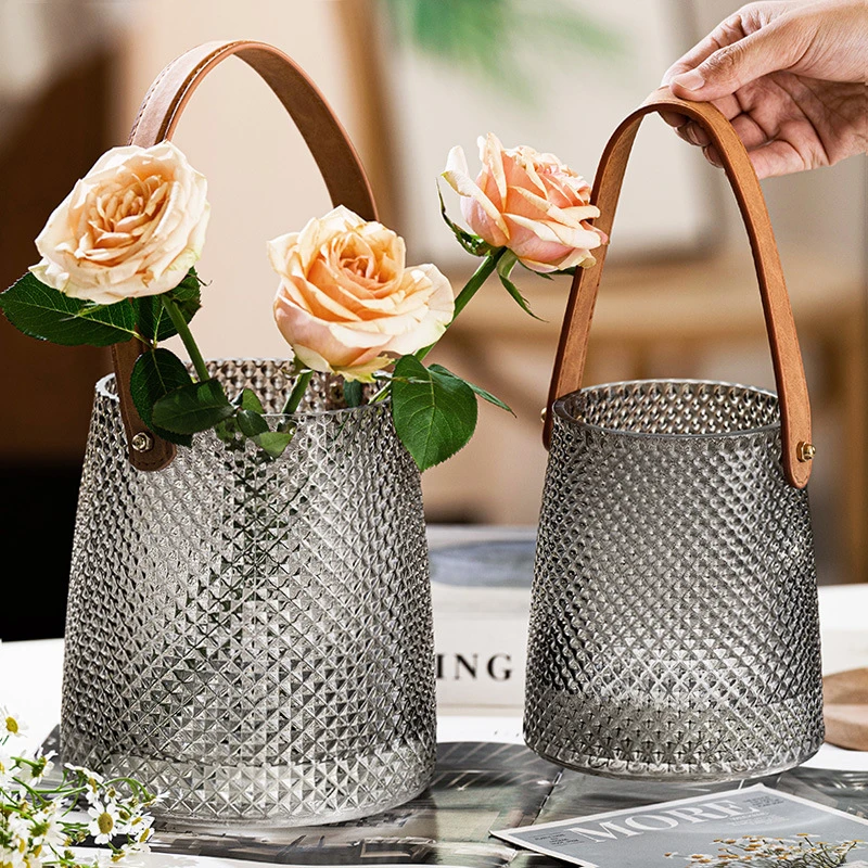 Fashionable Glass Vase With Handle 2 Fashionable Glass Vase With Handle - Image 2