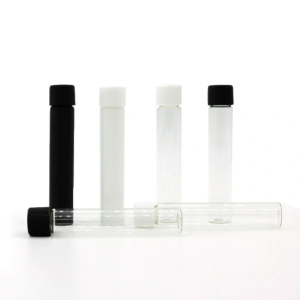 Transparent black glass tube with screw cap - Image 2