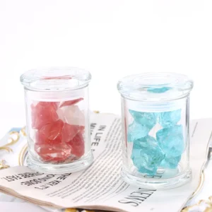 Custom Logo Candle Container Clear Jar With Flat Glass Lid 7 主图 004 2