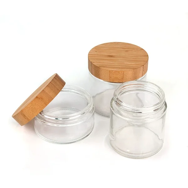 Thickened Glass Honey Bottle With Bamboo Lid - Image 5