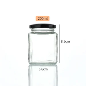 100ml Square Clear Glass Bottle Jar With Twist-Off Lid 10 主图 009 1