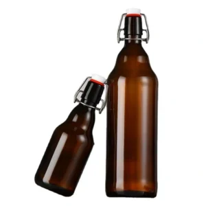 Wholesale Amber Swing Top Glass Beer Bottle with Flip Cap