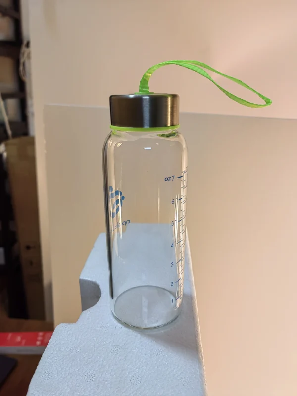 High Borosilicate Clear Glass Drinking Bottle With Sealing Glass Lid - Image 8