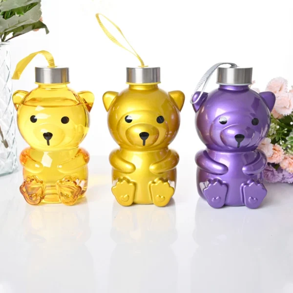 Wholesale Bear Cup Creative Glass Bottle With Lid - Image 4