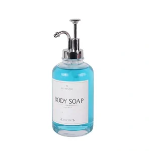 Stainless steel lotion vacuum pump glass bottle