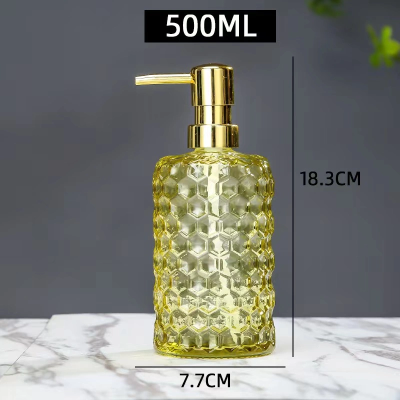 Luxury 500ml Glass Hand Soap Dispenser Bottle 4 Luxury 500ml Glass Hand Soap Dispenser Bottle - Image 4