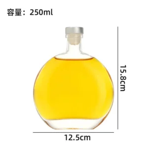 Clear Modern Edge Glass Sake Bottle 7 清酒 2