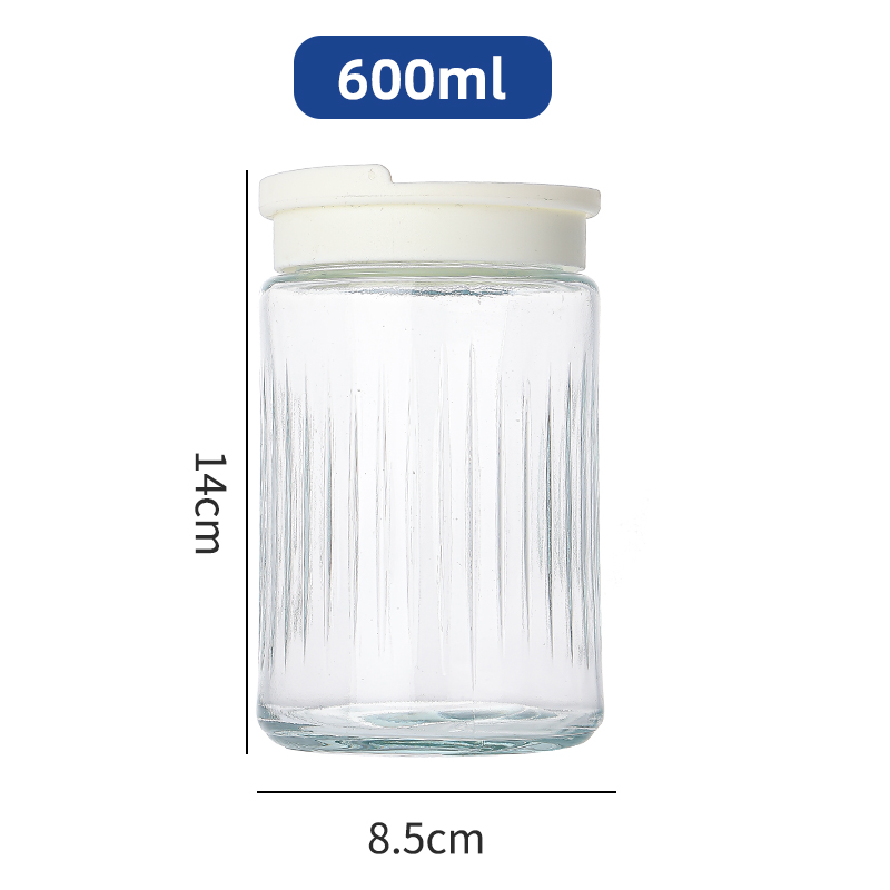 Glass Storage Jars for Dressings Pasta Pickles 6 Glass Storage Jars for Dressings Pasta Pickles - Image 6