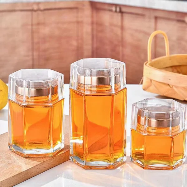 250g transparent glass honey bottle - Image 3