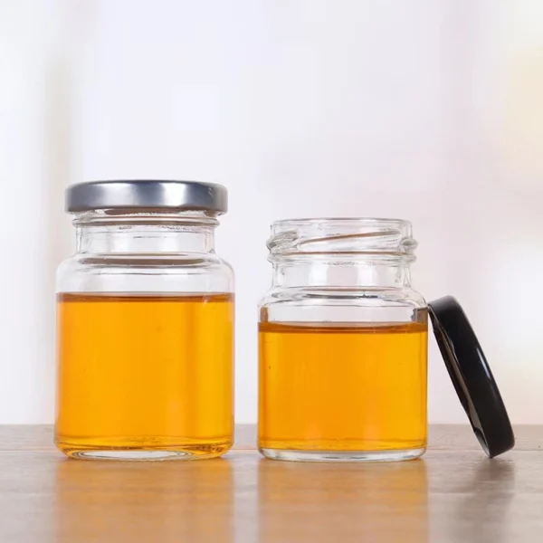 25ml-100ml Metal Screw Lids Honey Jam Jars - Image 2