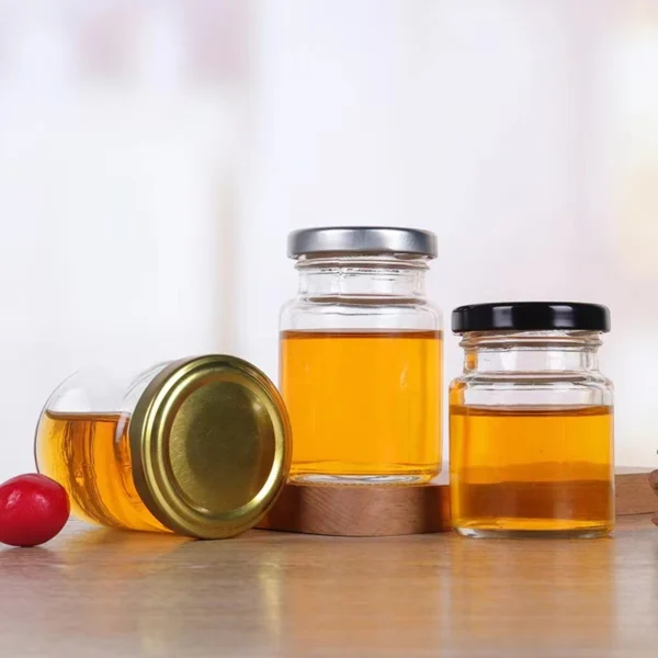 25ml-100ml Metal Screw Lids Honey Jam Jars - Image 3