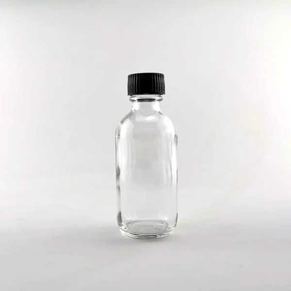 60ml Mini  juice Glass Boston Bottle with Black Cap