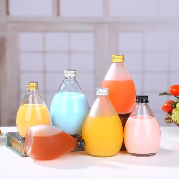 Wholesale 500ml transparent juice bottle water drop shape - Image 4