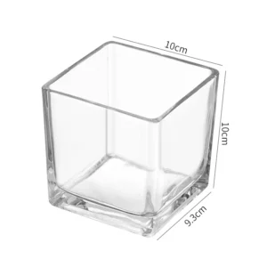 Square Heavy Glass Candle Jars Flower Glass Vase 7 详情 004 14