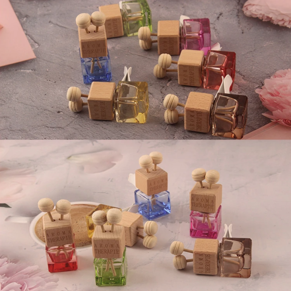 8ml Square Car Freshener Empty Diffuser Glass Bottle - Image 2