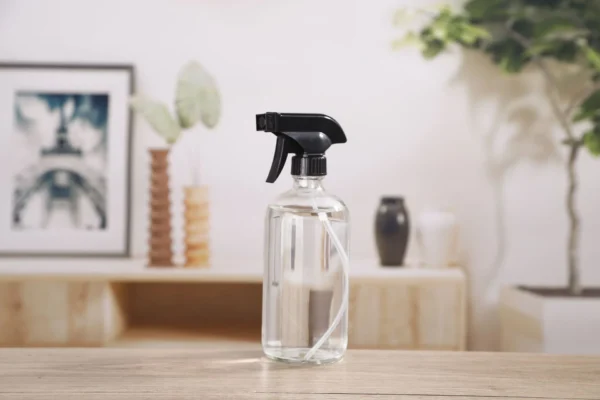 Empty Boston Round Adjustable Nozzle Glass Spray Bottle - Image 6
