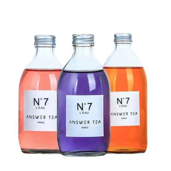 300ml 500ml Boston Round Juice Pharmaceutical Glass Bottles - Image 3