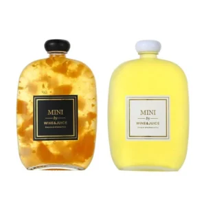 Wholesale 250ml transparent frosted fruit wine glass bottle with screw cap