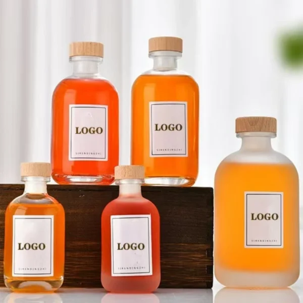 Custom 250ml glass juice container with lid - Image 3