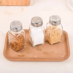 4oz Empty Square Glass Spice Bottles