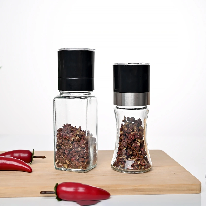 Refillable Stainless Steel Glass Salt Pepper Grinder 4 Refillable Stainless Steel Glass Salt Pepper Grinder - Image 4