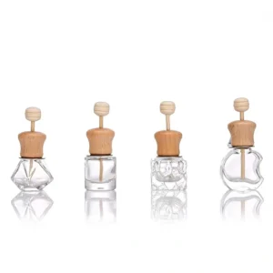 Car Perfume Bottle Air Freshener Diffuser Bottle with Wooden Lid