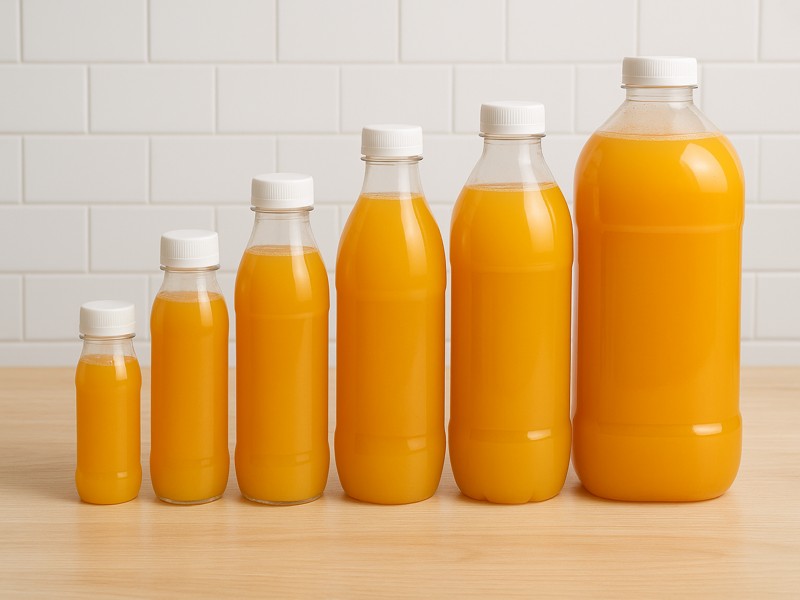 Capacity of Glass Juice Bottles