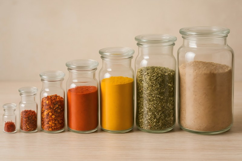 Common Glass Spice Jar Sizes