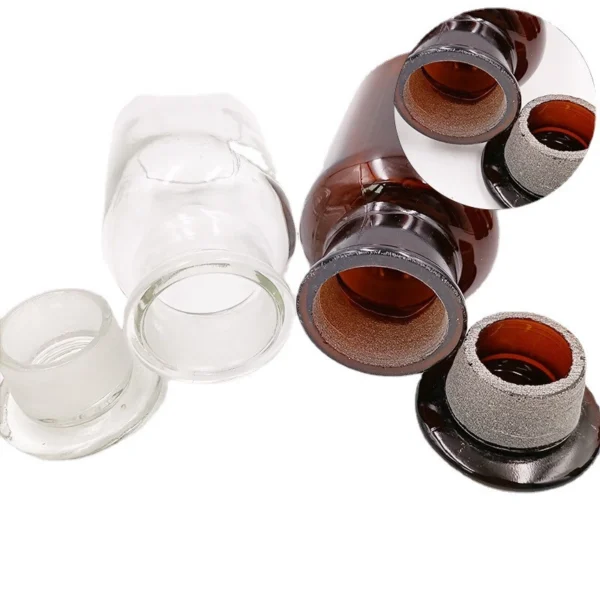 Wide Mouth Amber Reagent Glass Sealed Bottle - Image 2