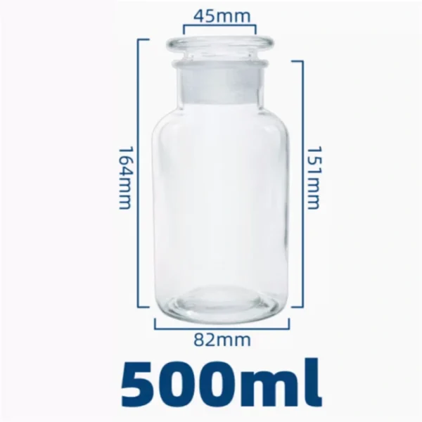 Wide Mouth Amber Reagent Glass Sealed Bottle - Image 3