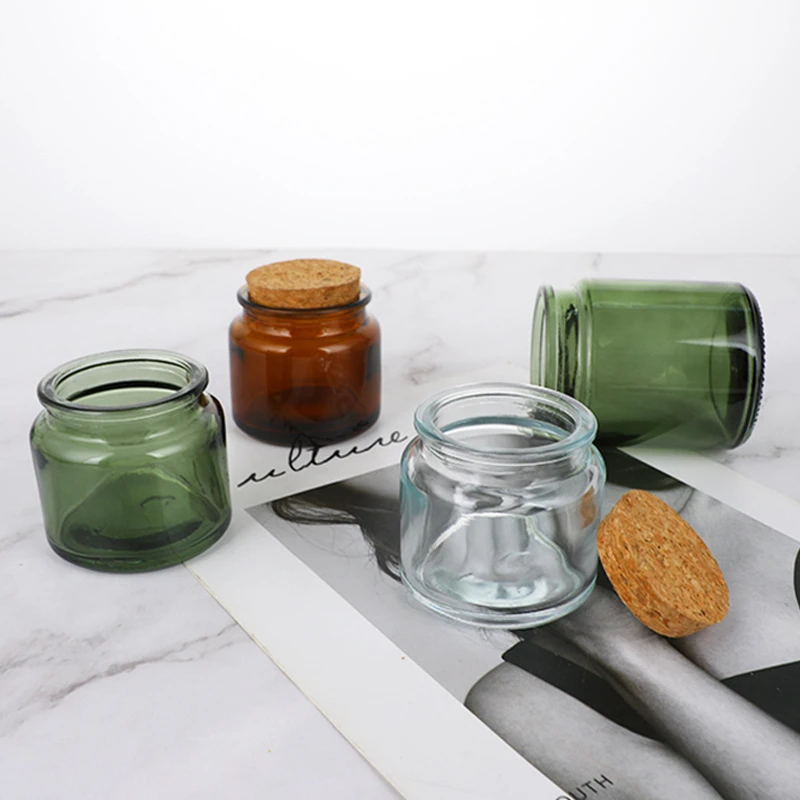 100ml 200ml Amber Glass Candle Jar with Cork Empty Clear Green Glass Container 3 100ml 200ml Amber Glass Candle Jar with Cork Empty Clear Green Glass Container - Image 3