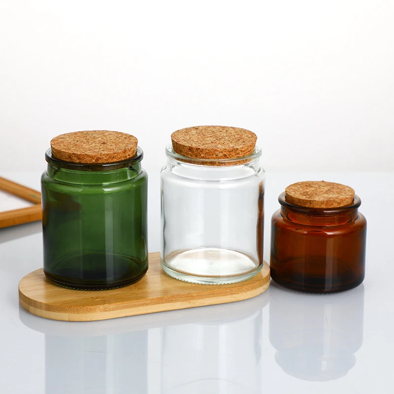 100ml 200ml Amber Glass Candle Jar with Cork Empty Clear Green Glass Container 2 100ml 200ml Amber Glass Candle Jar with Cork Empty Clear Green Glass Container - Image 2