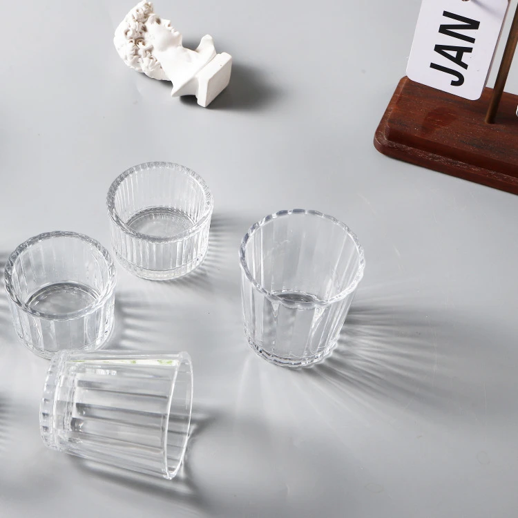 Wedding Candle Jars Wholesale Pinstripe Glass Cup Fancy Clear Glass Scented Candle Jar 2 Wedding Candle Jars Wholesale Pinstripe Glass Cup Fancy Clear Glass Scented Candle Jar - Image 2